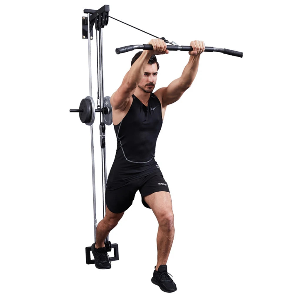 DIY Rotatable Steel Wire Rope Roller for Weight Training