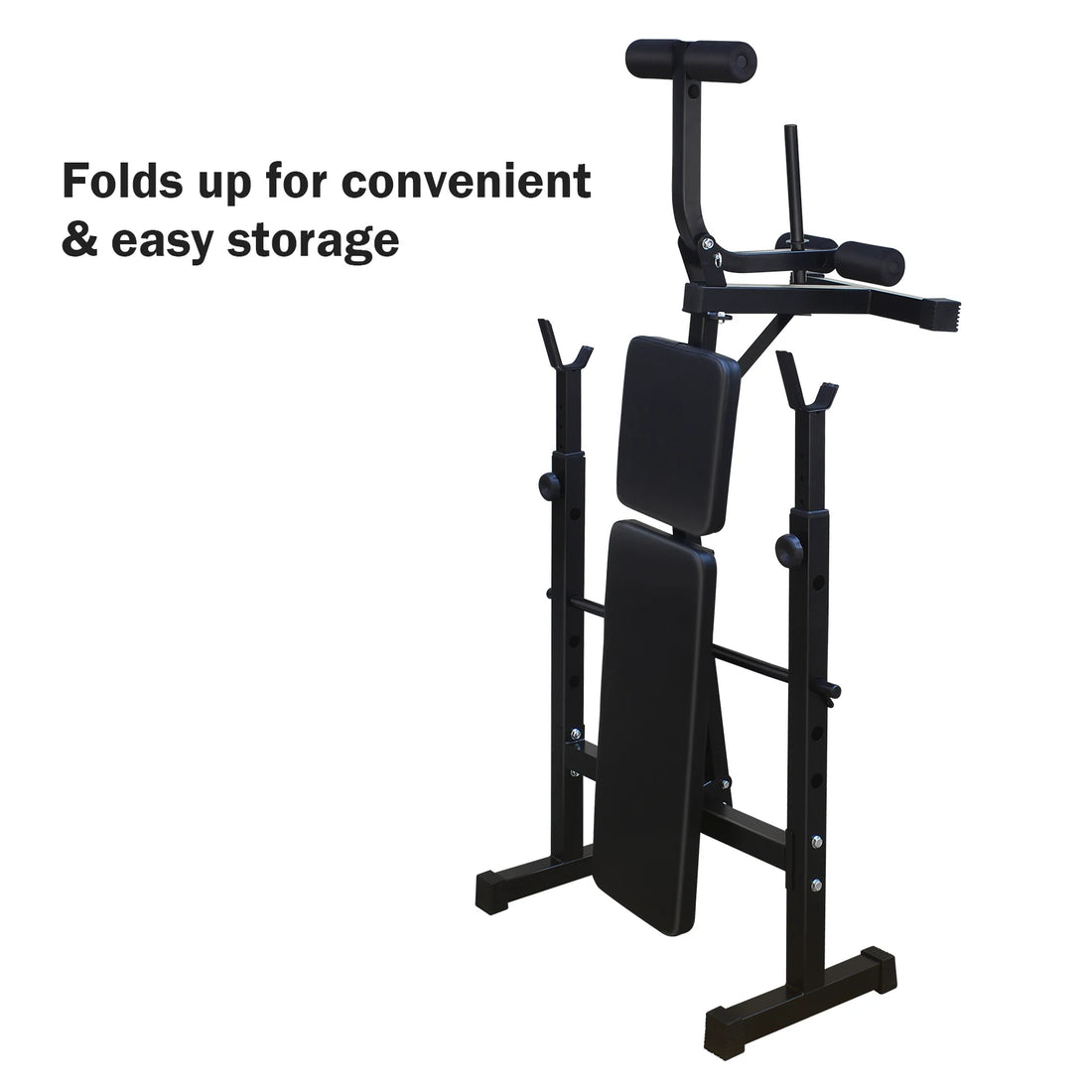 Weight Bench Press Set with Squat Rack – Home Gym Strength Training