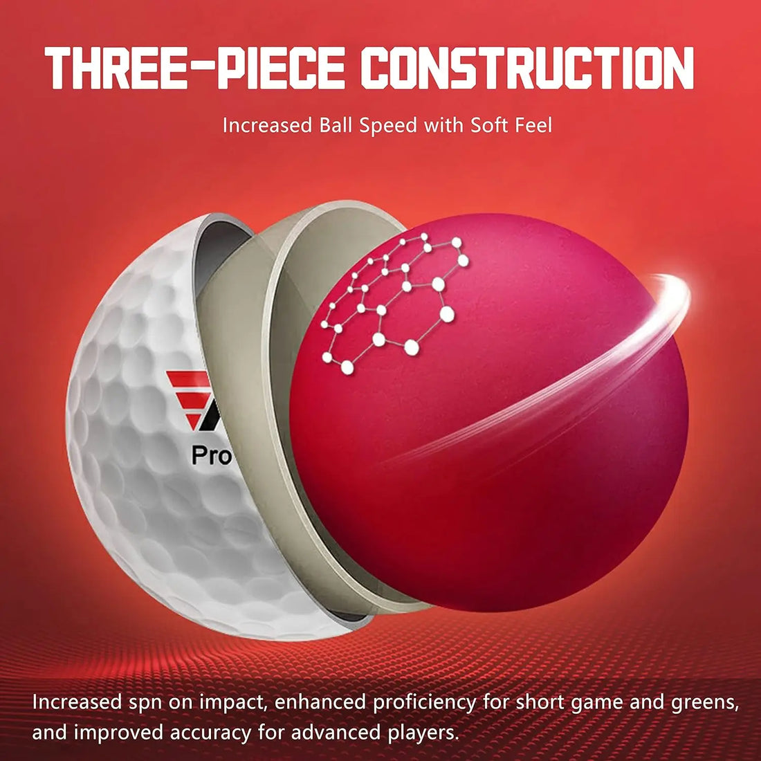 Three-Layer Premium Performance Golf Balls