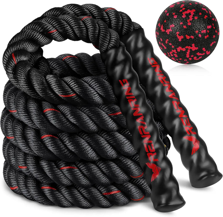 Weighted Jump Rope 3lb-5lb, 9.8ft Heavy Fitness Skipping Rope