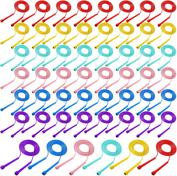 72 Pcs Adjustable PVC Jump Ropes 9.2 ft Fitness Speed Ropes