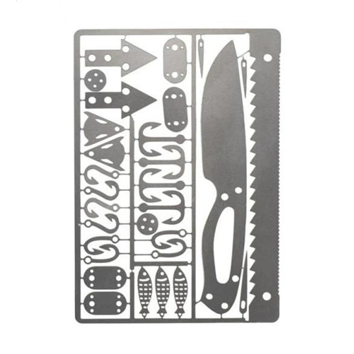 Portable Outdoor EDC Survival Fishing Hook Card