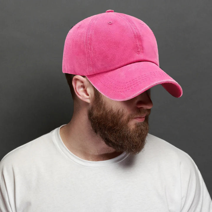 Vintage Cotton Baseball Cap - Outdoor Sun Protection Dad Hat