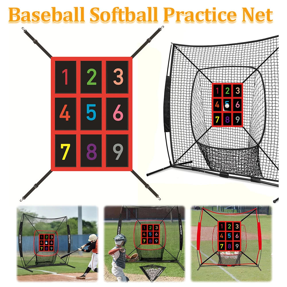 Baseball Softball Practice Net with Strike Zone Target