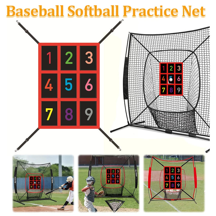 Baseball Softball Practice Net with Strike Zone Target