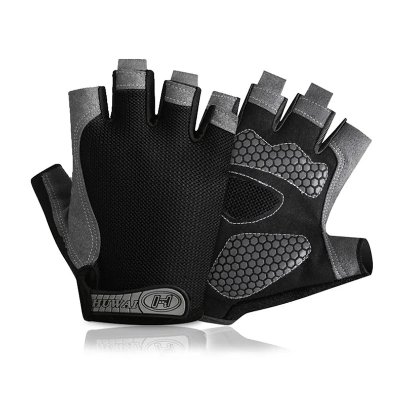 Heavy Duty Gym Training Gloves – Half Finger, Non-Slip, Wrist Support