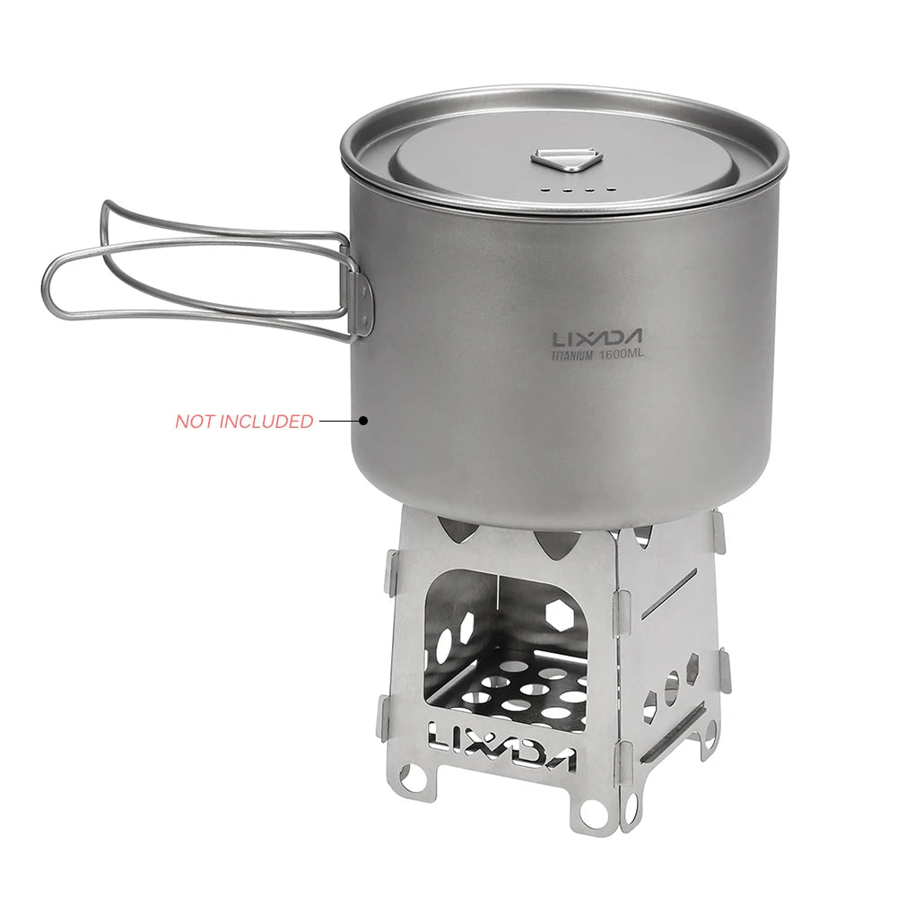 Titanium Portable Folding Wood Camping Stove