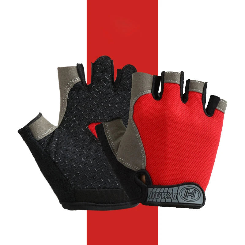 Heavy Duty Gym Training Gloves – Half Finger, Non-Slip, Wrist Support