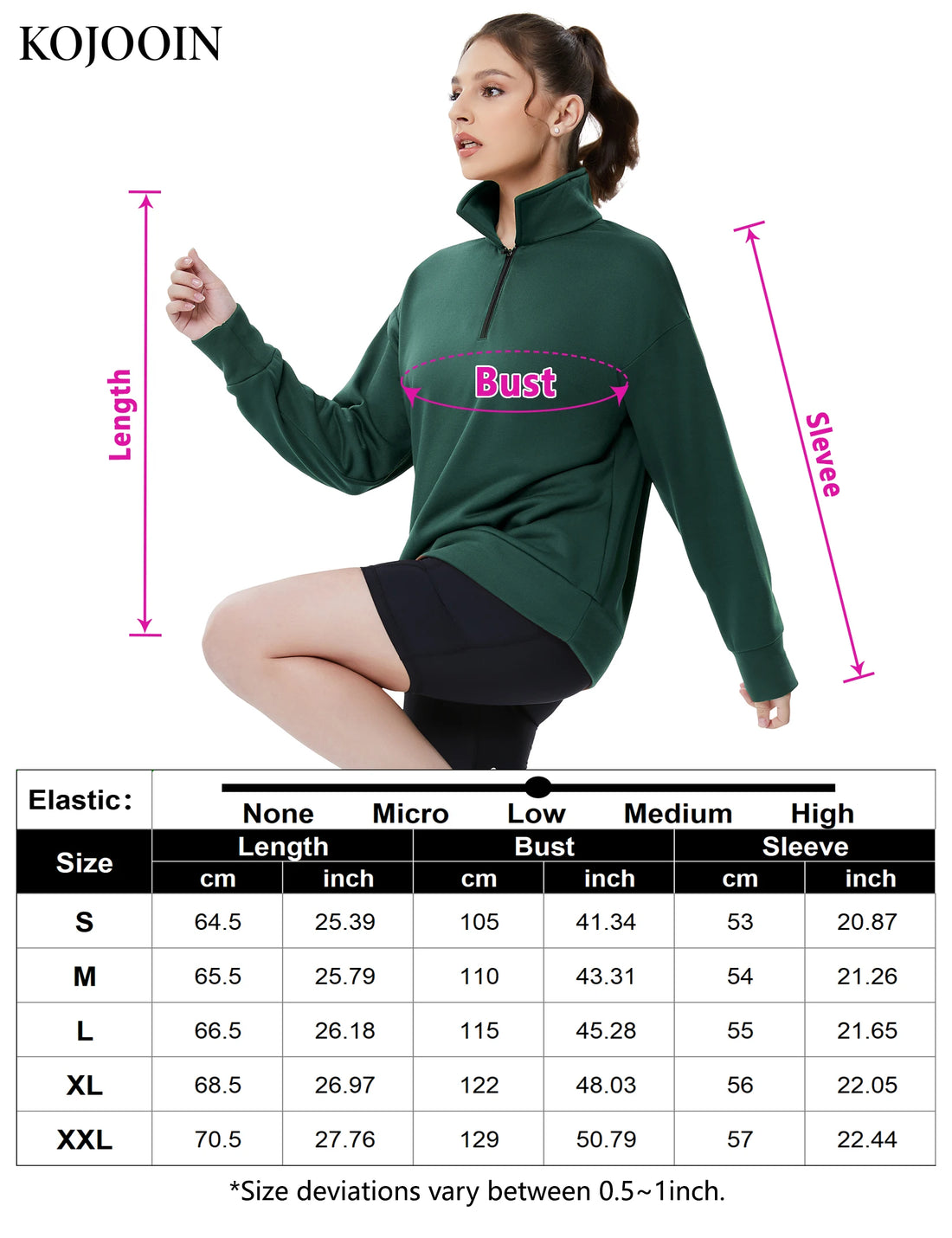 Women's Half-Zip Pullover Sweatshirt