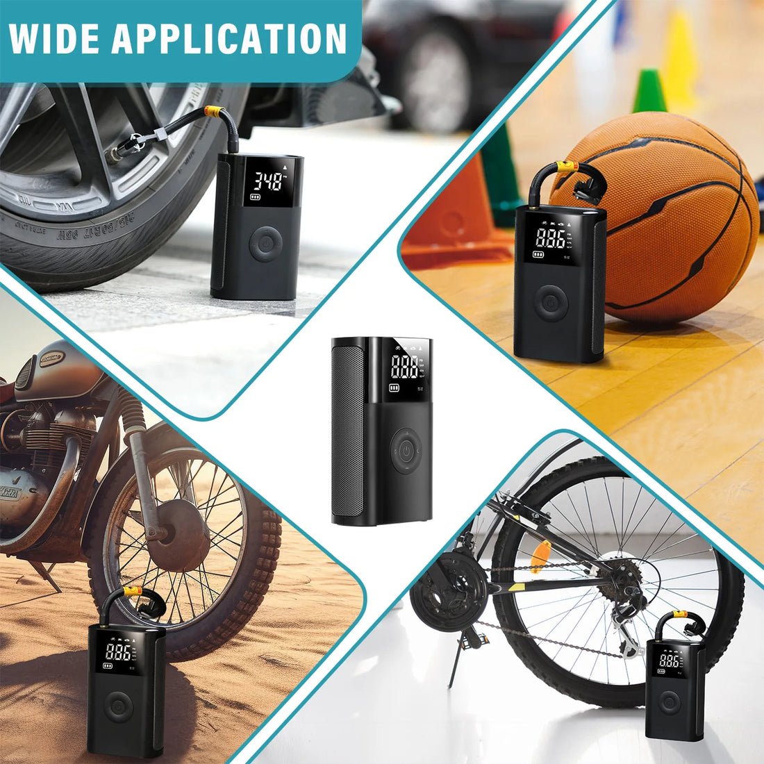 Tomshoo 4-in-1 Car Air Compressor & Power Bank