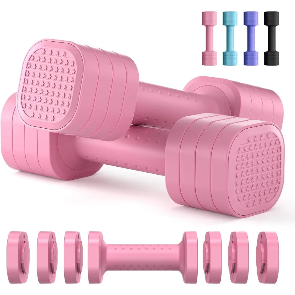 4-in-1 Adjustable Dumbbell Set for Women (Set of 2)