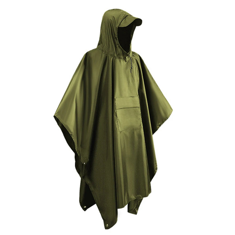 Lightweight Hooded Motorcycle Rain Poncho