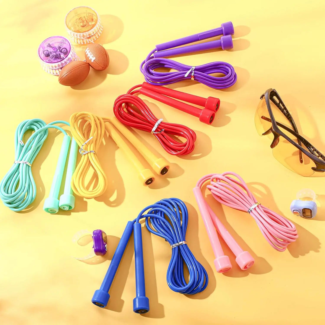 72 Pcs Adjustable PVC Jump Ropes 9.2 ft Fitness Speed Ropes