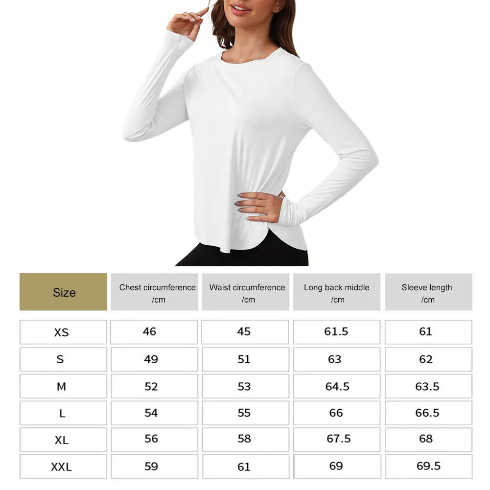 Women's Long Sleeve Sun Shirt – Quick Dry Workout Top
