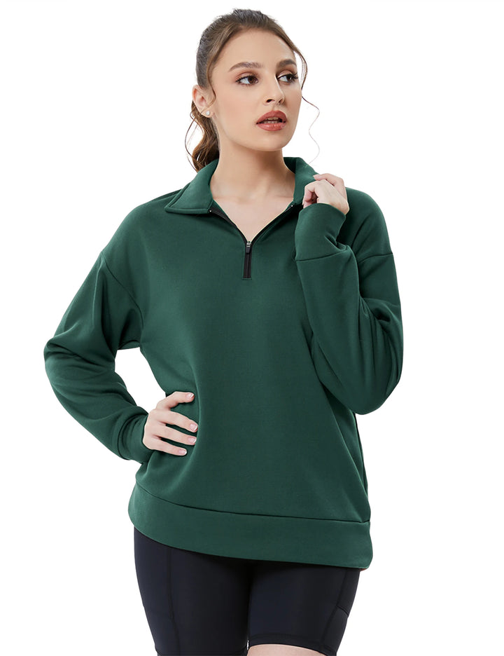Women's Half-Zip Pullover Sweatshirt