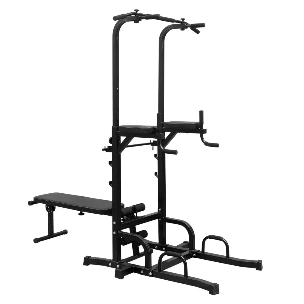 Power Tower Dip Station with Adjustable Bench & Pull-Up Bar