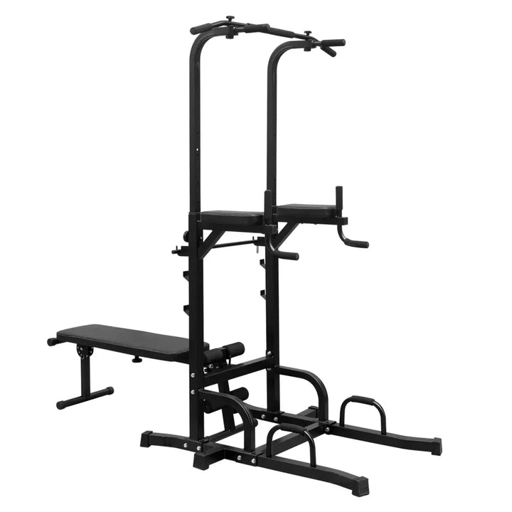 Power Tower Dip Station with Adjustable Bench & Pull-Up Bar