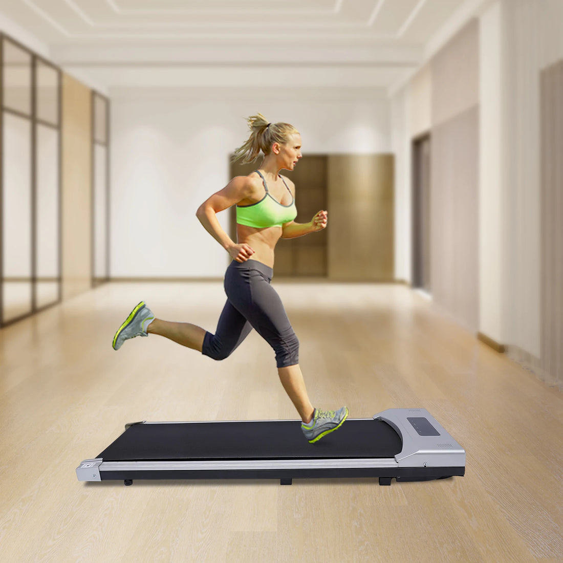 Electric Treadmill – 0.65–3HP LED Walking Pad with Remote Control