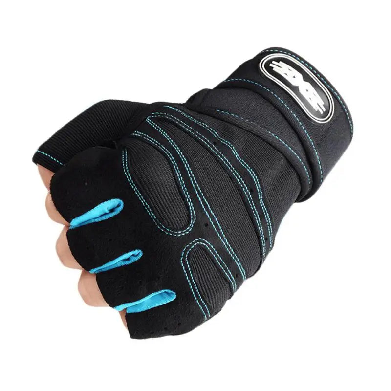 Heavy Duty Gym Training Gloves – Half Finger, Non-Slip, Wrist Support