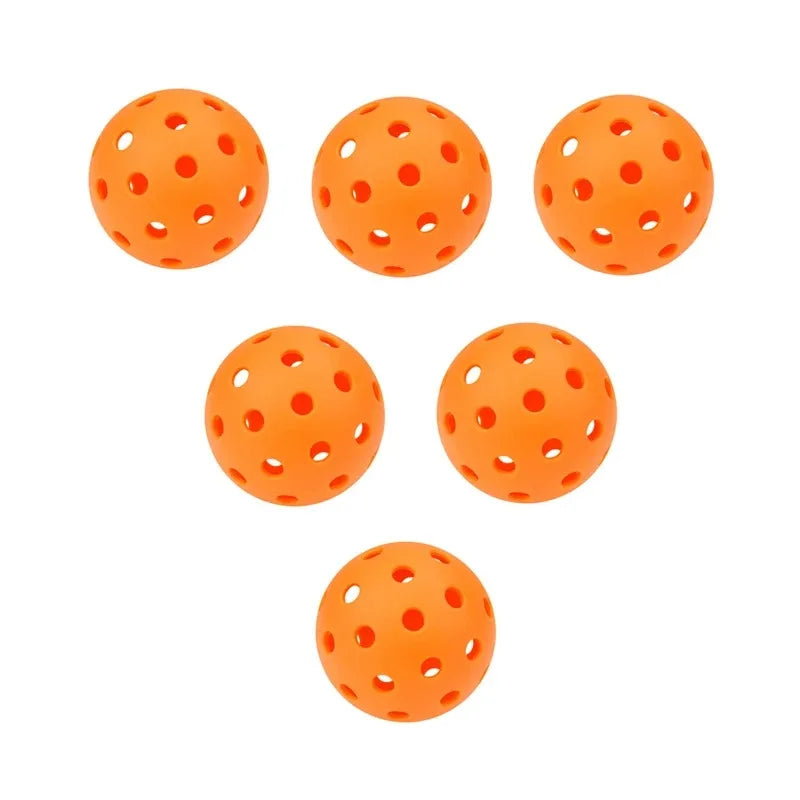 6/12pcs Indoor Pickleball Balls – 40-Hole, 72mm