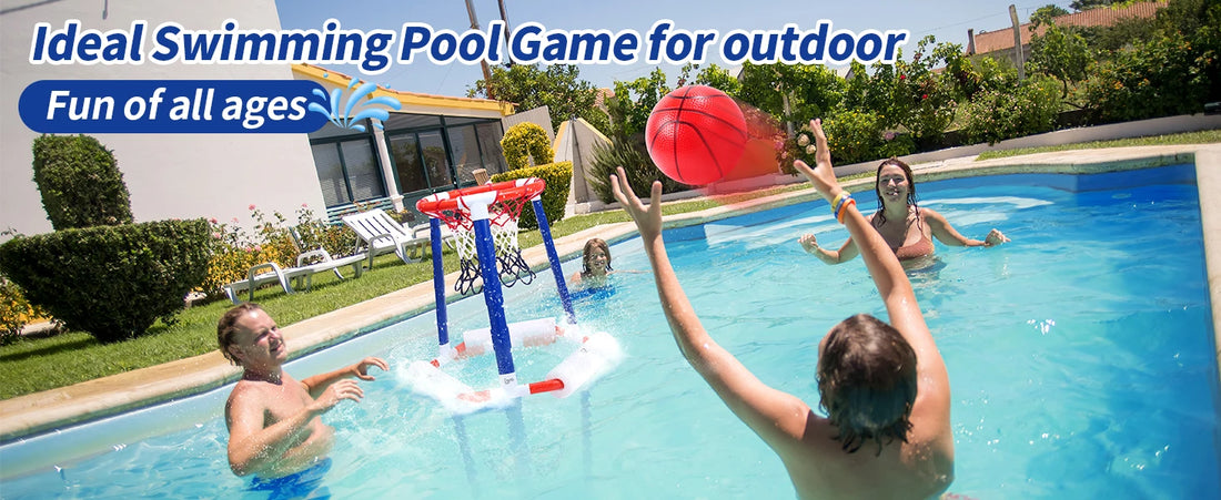 EagleStone Inflatable Pool Basketball Set