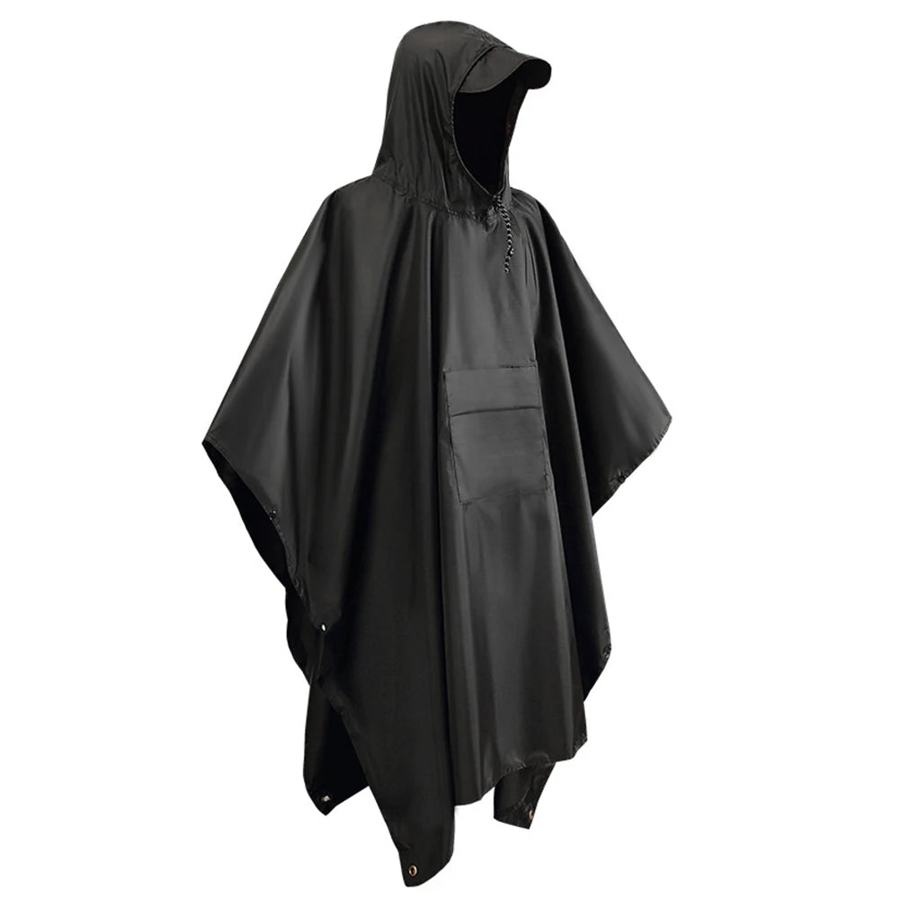 Lightweight Hooded Motorcycle Rain Poncho