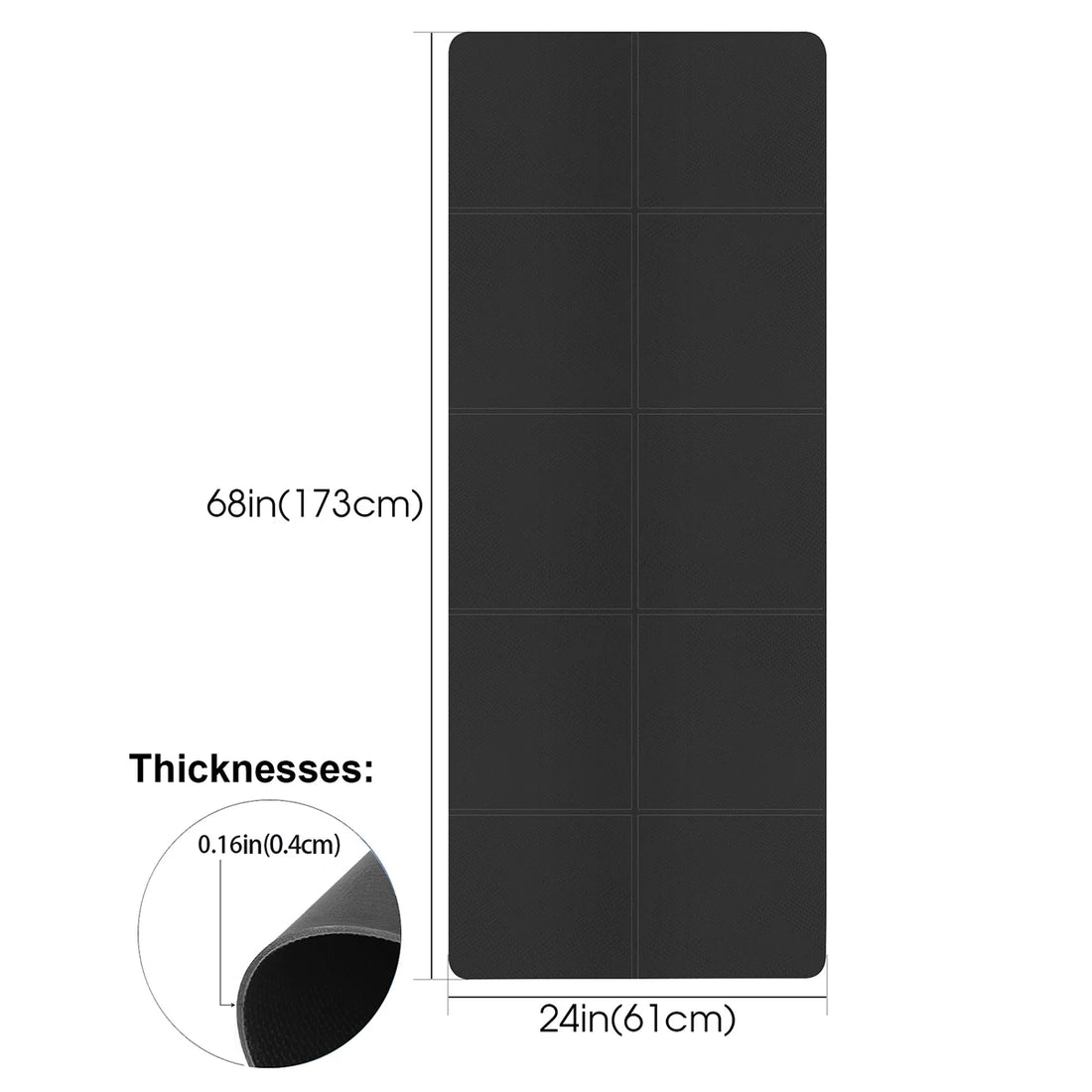 4MM Anti-Slip EVA Yoga Mat – Lightweight Fitness & Exercise Mat