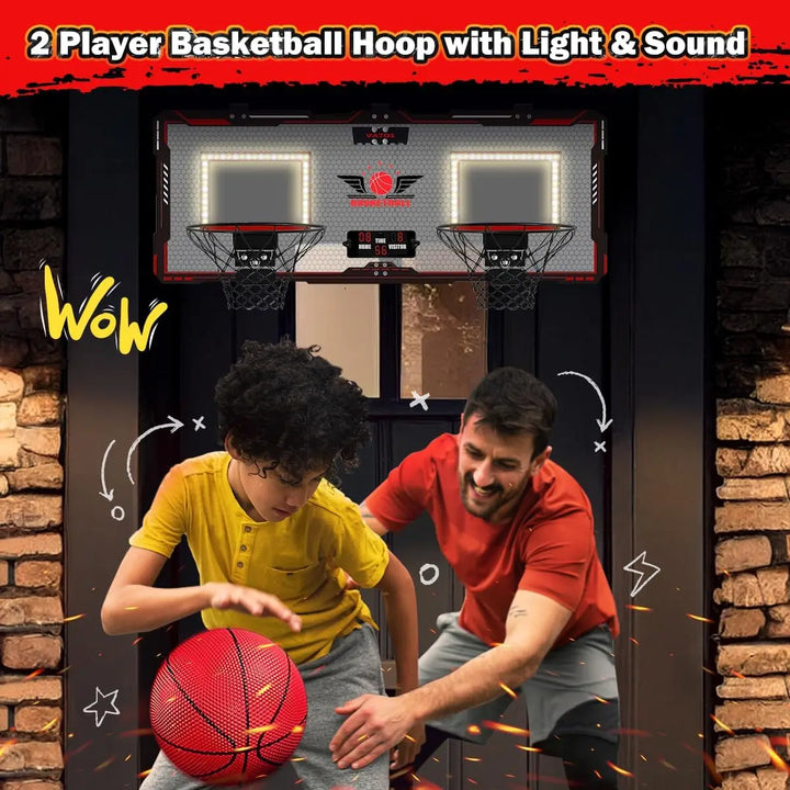 VATOS 2-Pack Mini Basketball Hoops with Electronic Scoreboard
