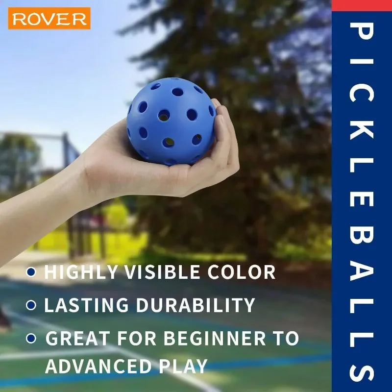 6/12pcs Indoor Pickleball Balls – 40-Hole, 72mm