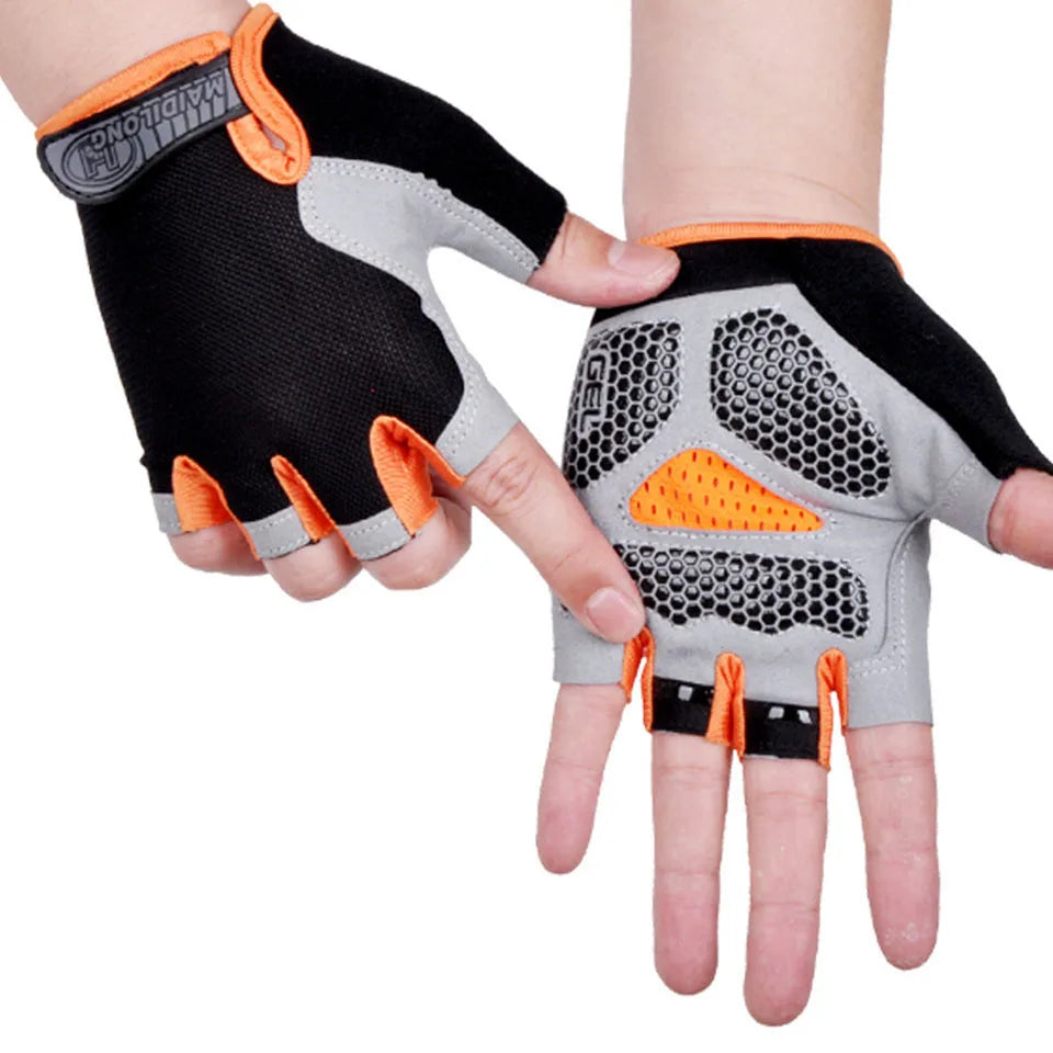 Heavy Duty Gym Training Gloves – Half Finger, Non-Slip, Wrist Support