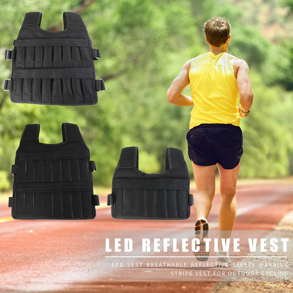 Adjustable Weight Training Vest – Empty Fitness Jacket (3/15/35kg Capacity)