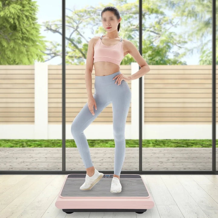 Vibration Plate Exercise Machine with LCD – Pink