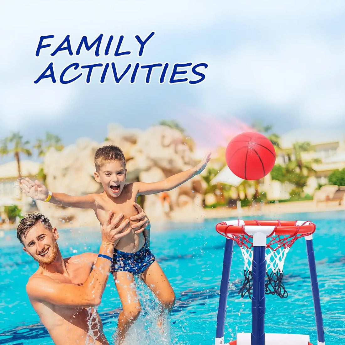 EagleStone Inflatable Pool Basketball Set