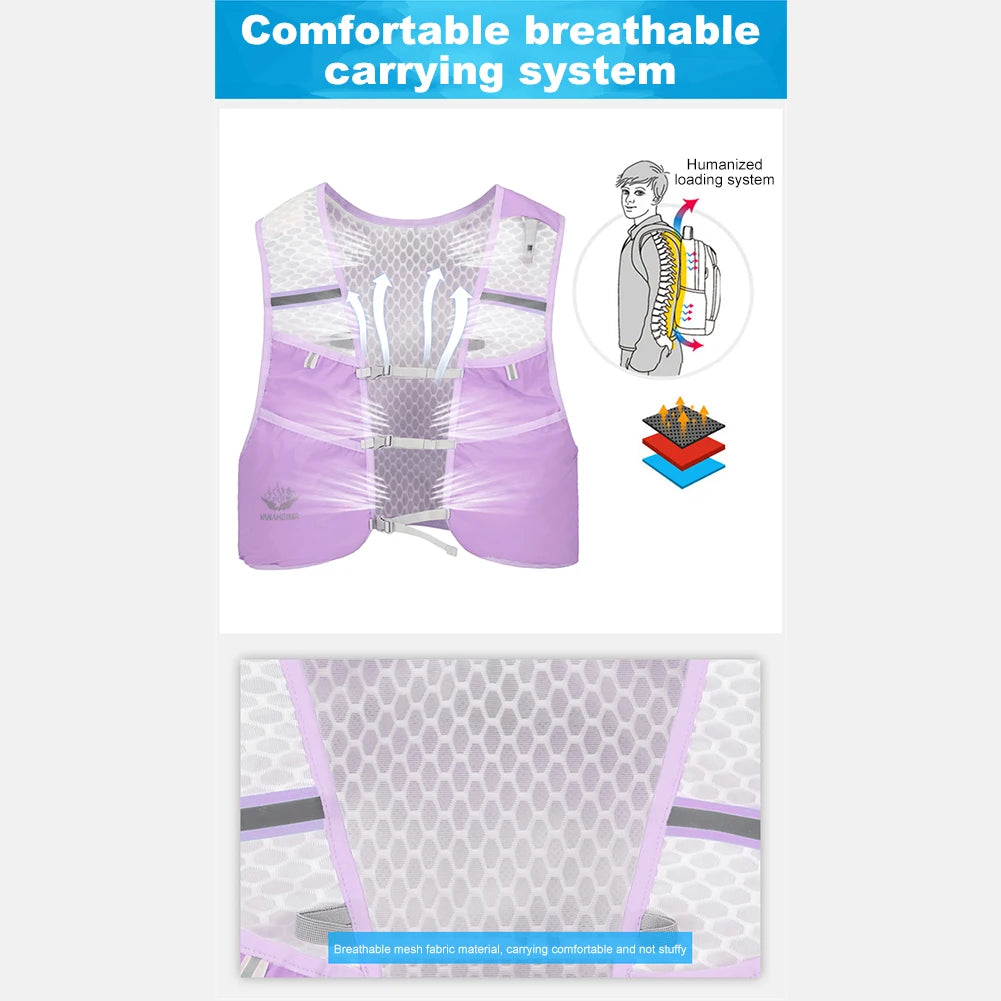 Hydration Running Vest - Waterproof, Lightweight, Breathable