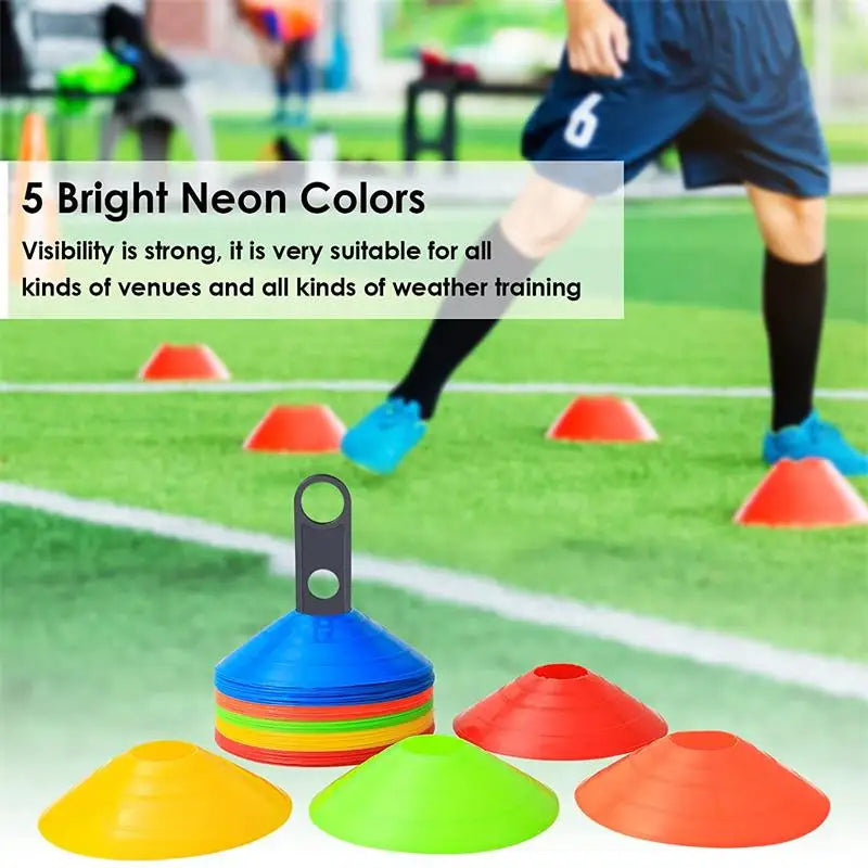 10/15/20/25pcs Agility Disc Cone Set with Holder