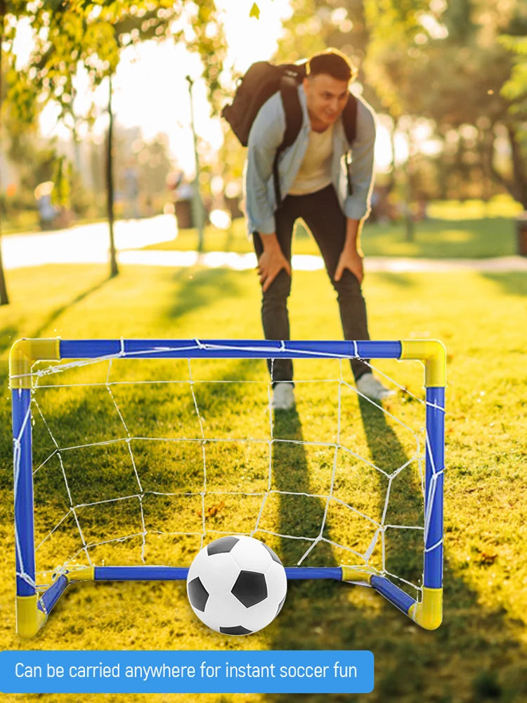 Foldable Kids Soccer Goal Set with Pump