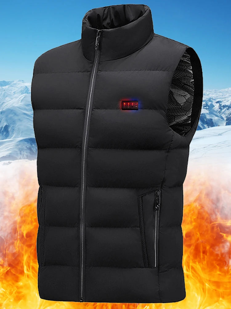 Unisex Heated Vest with 23 Heating Zones – USB Rechargeable