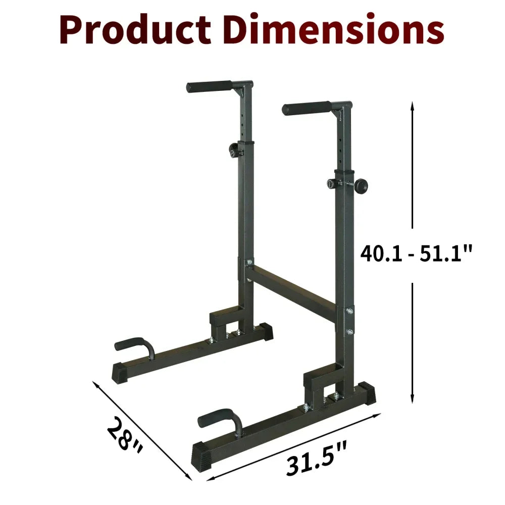 Power Tower Dip Station with Adjustable Bench & Pull-Up Bar