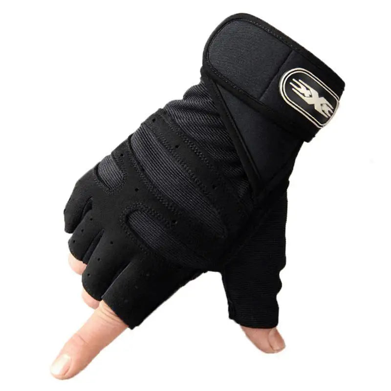Heavy Duty Gym Training Gloves – Half Finger, Non-Slip, Wrist Support