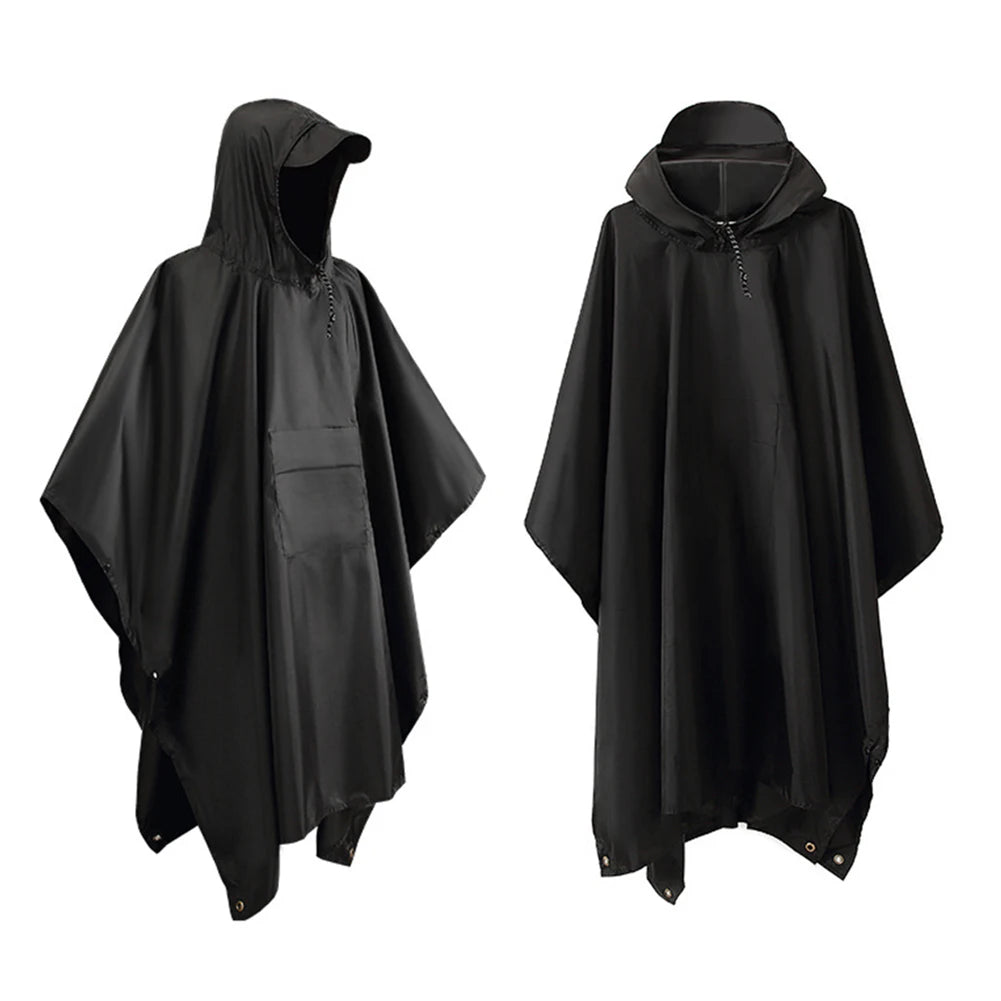 Lightweight Hooded Motorcycle Rain Poncho