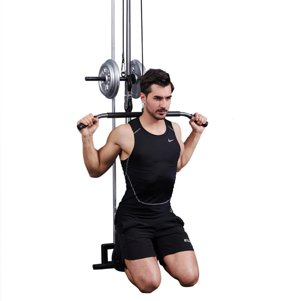DIY Rotatable Steel Wire Rope Roller for Weight Training