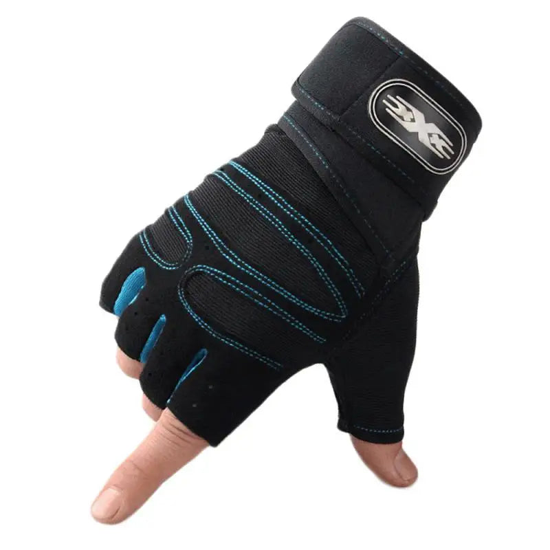 Heavy Duty Gym Training Gloves – Half Finger, Non-Slip, Wrist Support