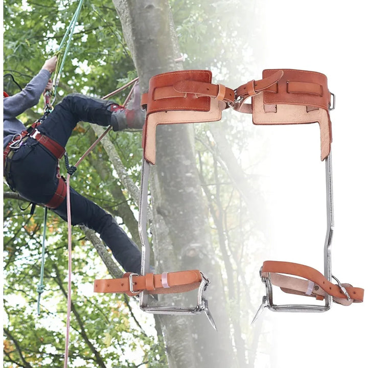 Non-Slip Tree Climbing Spurs with Safety Belt & Adjustable Lanyard