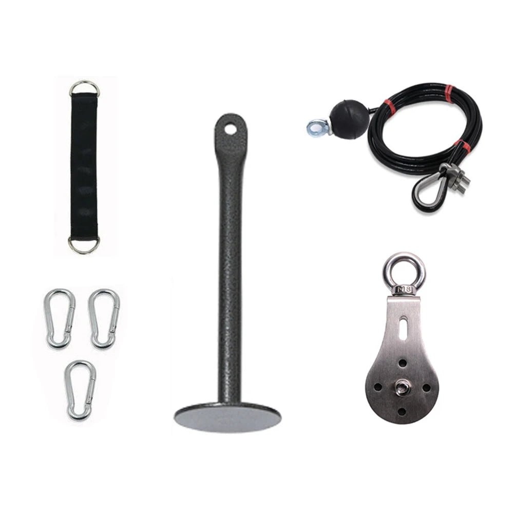 DIY Rotatable Steel Wire Rope Roller for Weight Training