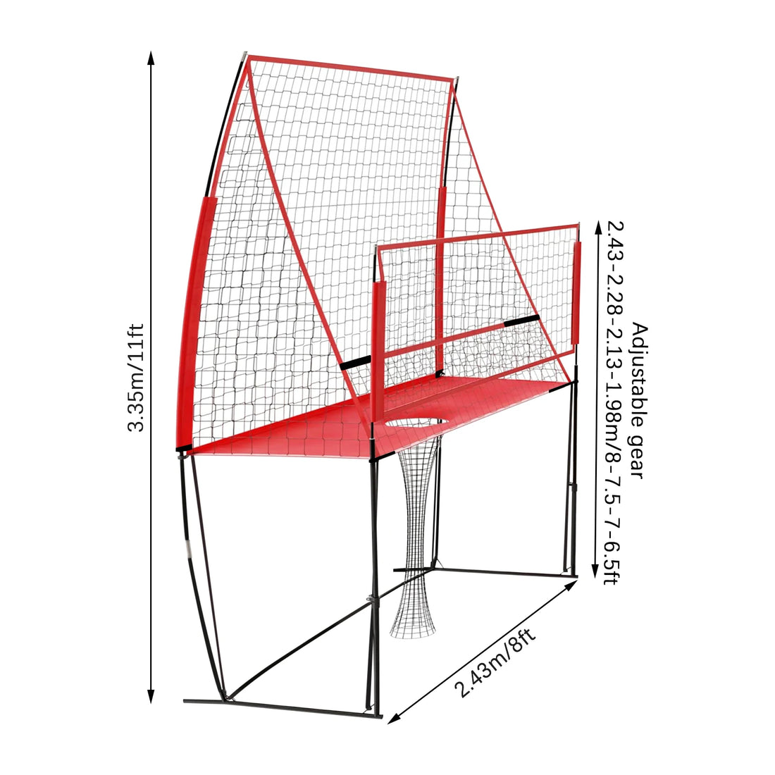 Bymaocar Volleyball Training Net 2.44×3.35M