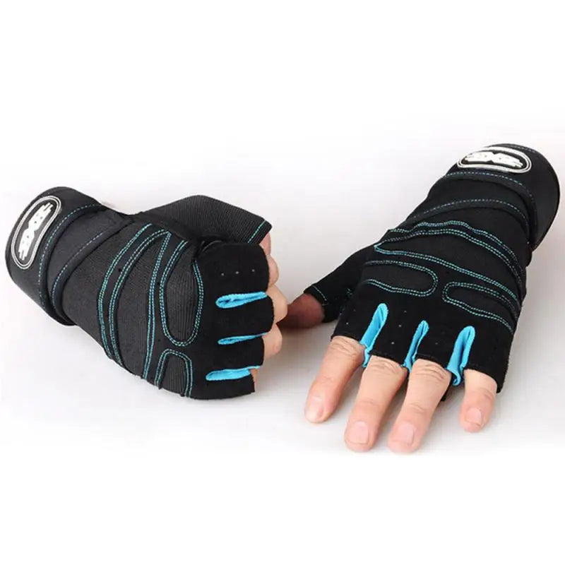 Heavy Duty Gym Training Gloves – Half Finger, Non-Slip, Wrist Support