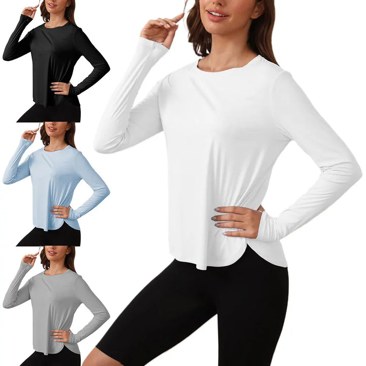 Women's Long Sleeve Sun Shirt – Quick Dry Workout Top