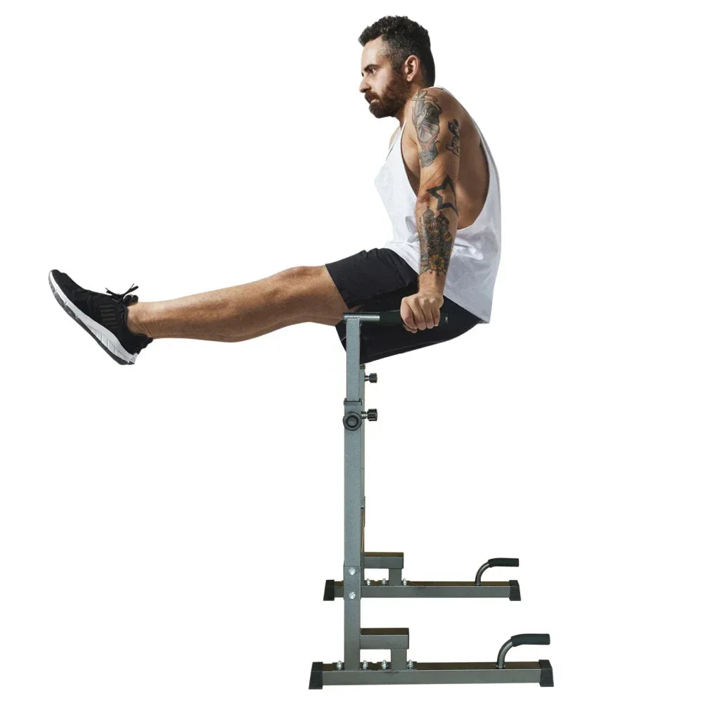 Power Tower Dip Station with Adjustable Bench & Pull-Up Bar