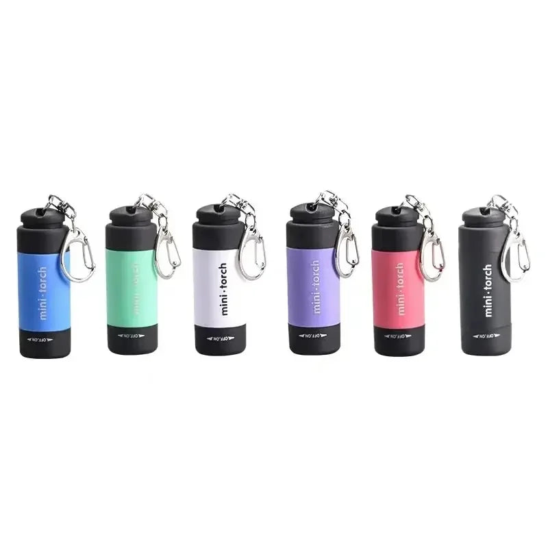 Mini LED USB Rechargeable Keychain Flashlight
