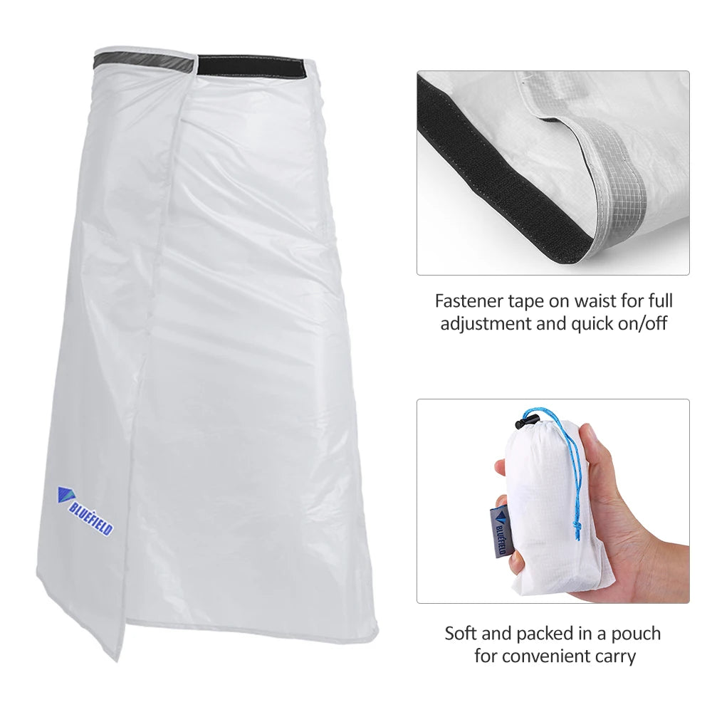 Waterproof Packable Rain Kilt Skirt for Hiking